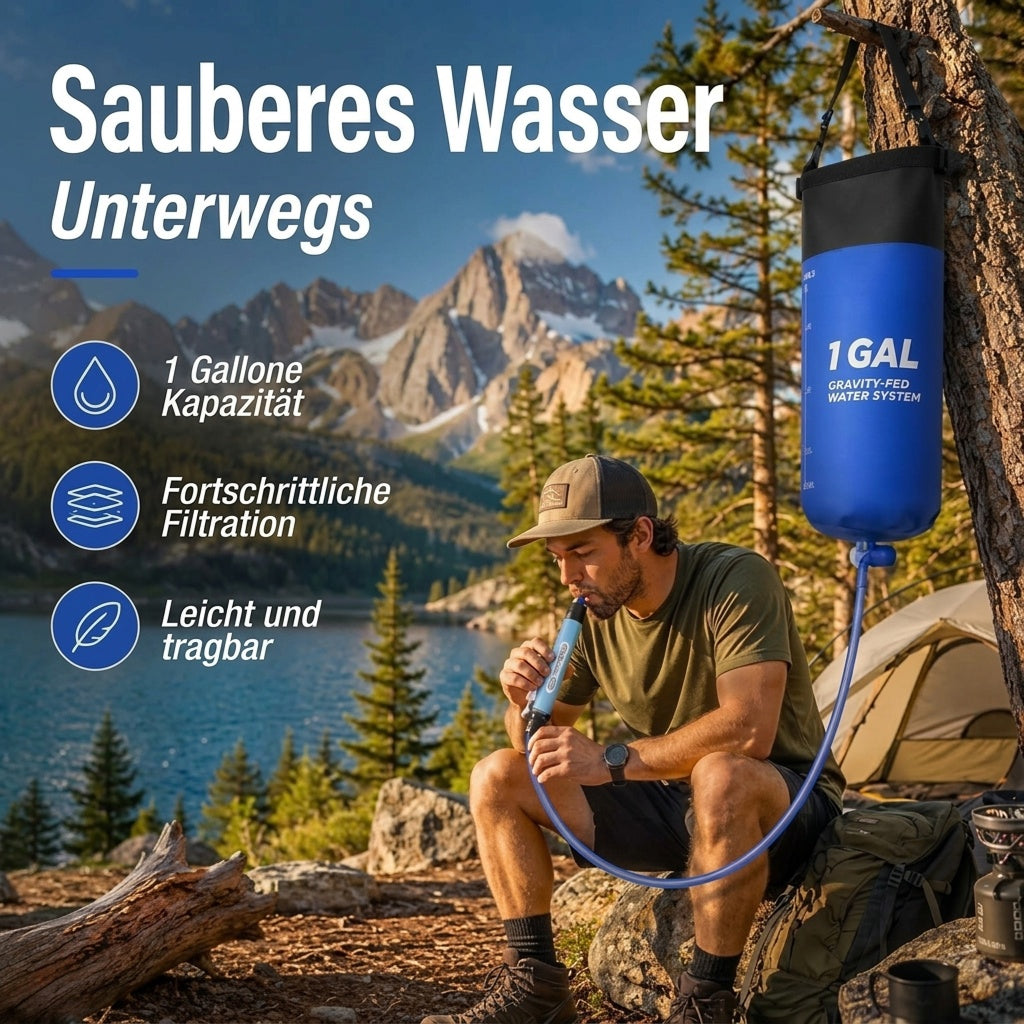 GraviPuru Wasserfilter Schwerkraft