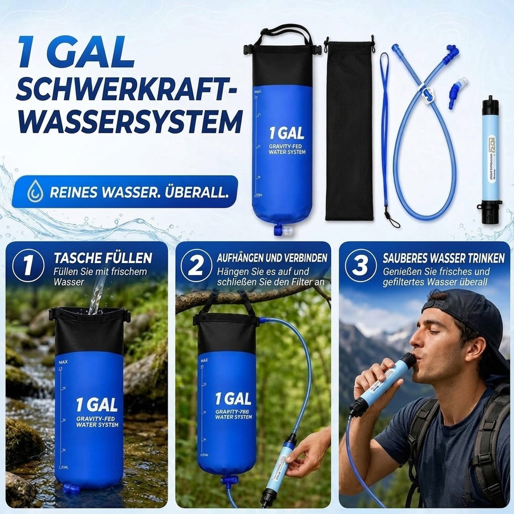 GraviPuru Wasserfilter Schwerkraft