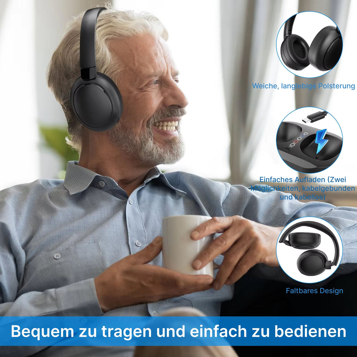 HearAudy TV-Kopfhörer Für Senioren