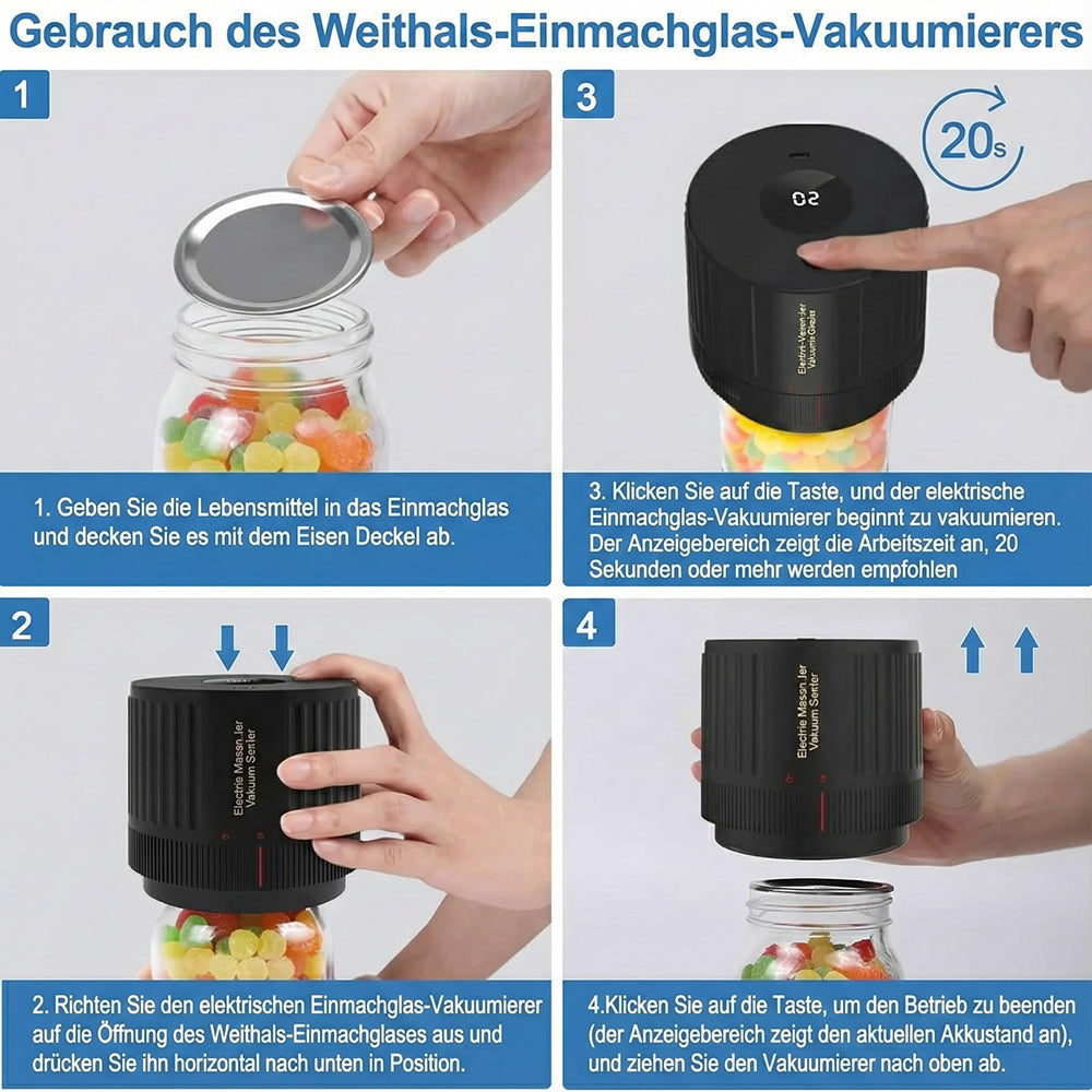 JarVacier Vakuumierer für Gläser