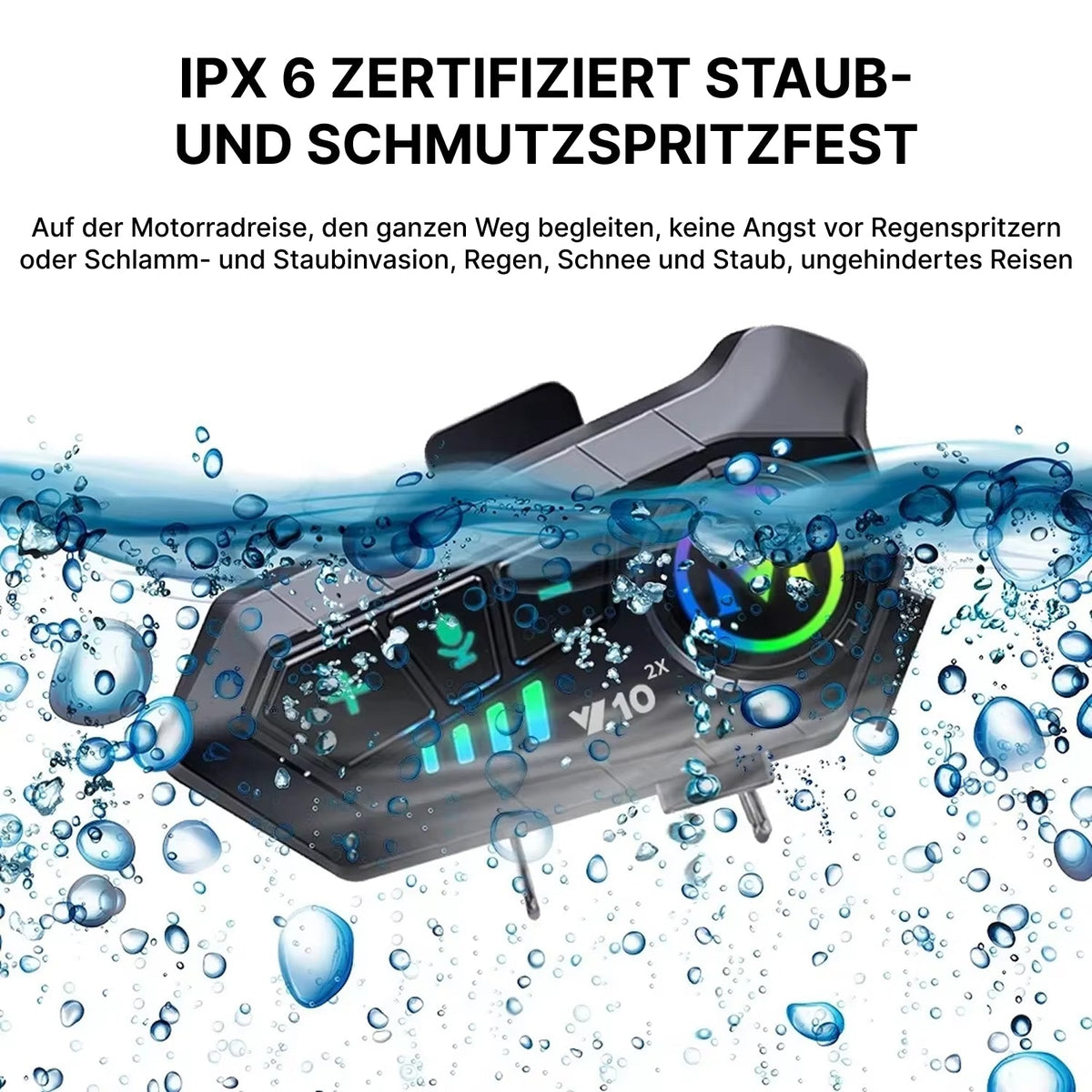 RiderZest V2 Motorrad Headset 2 Personen