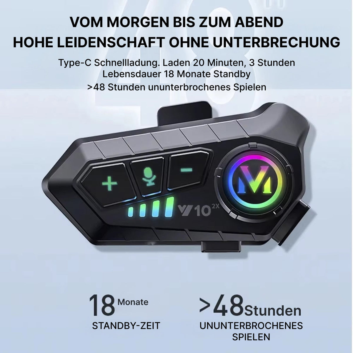 RiderZest V2 Motorrad Headset 2 Personen
