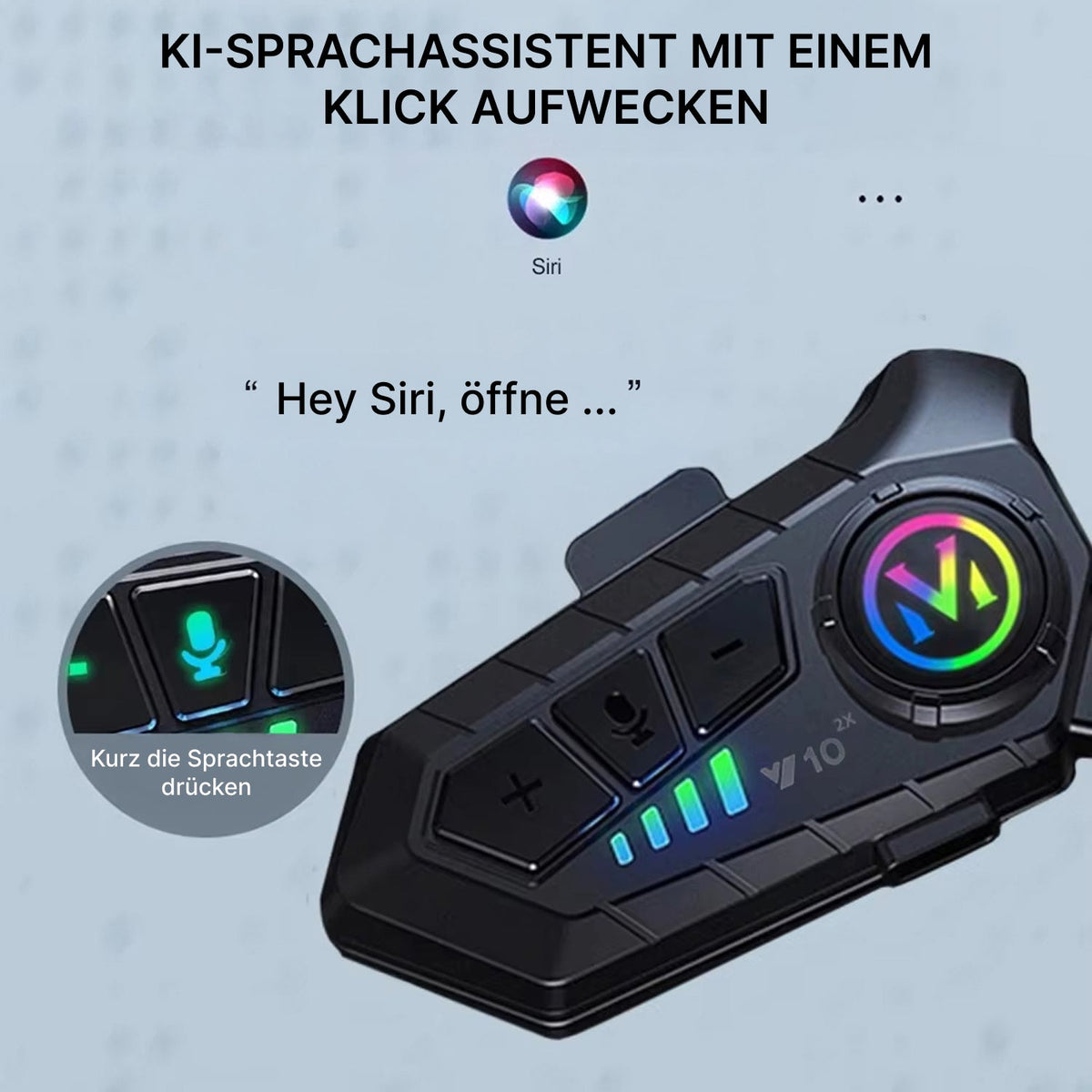 RiderZest V2 Motorrad Headset 2 Personen