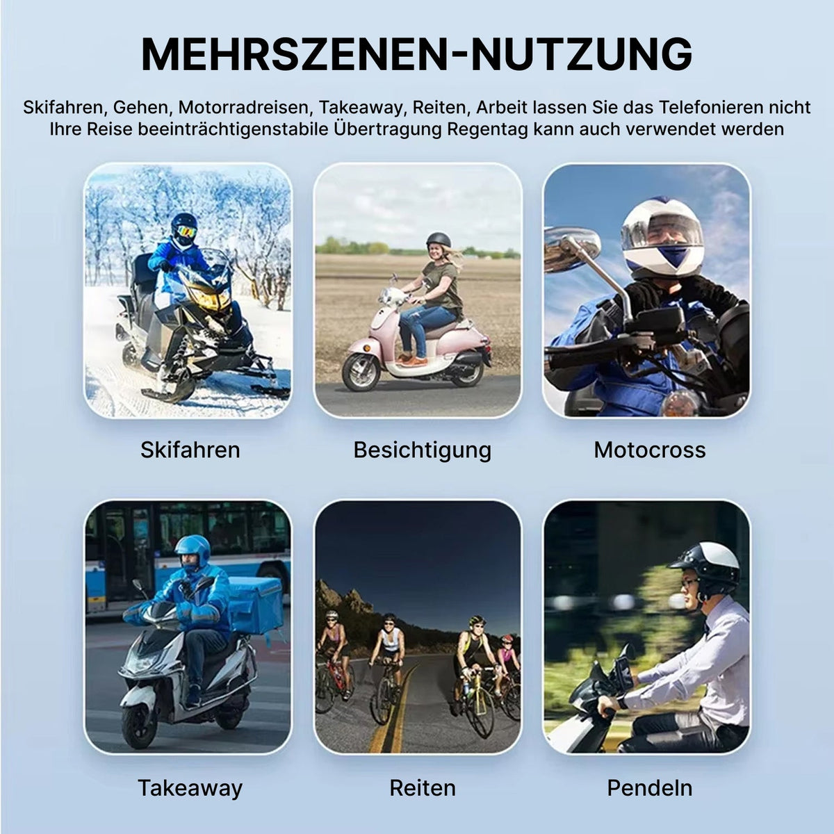 RiderZest V2 Motorrad Headset 2 Personen