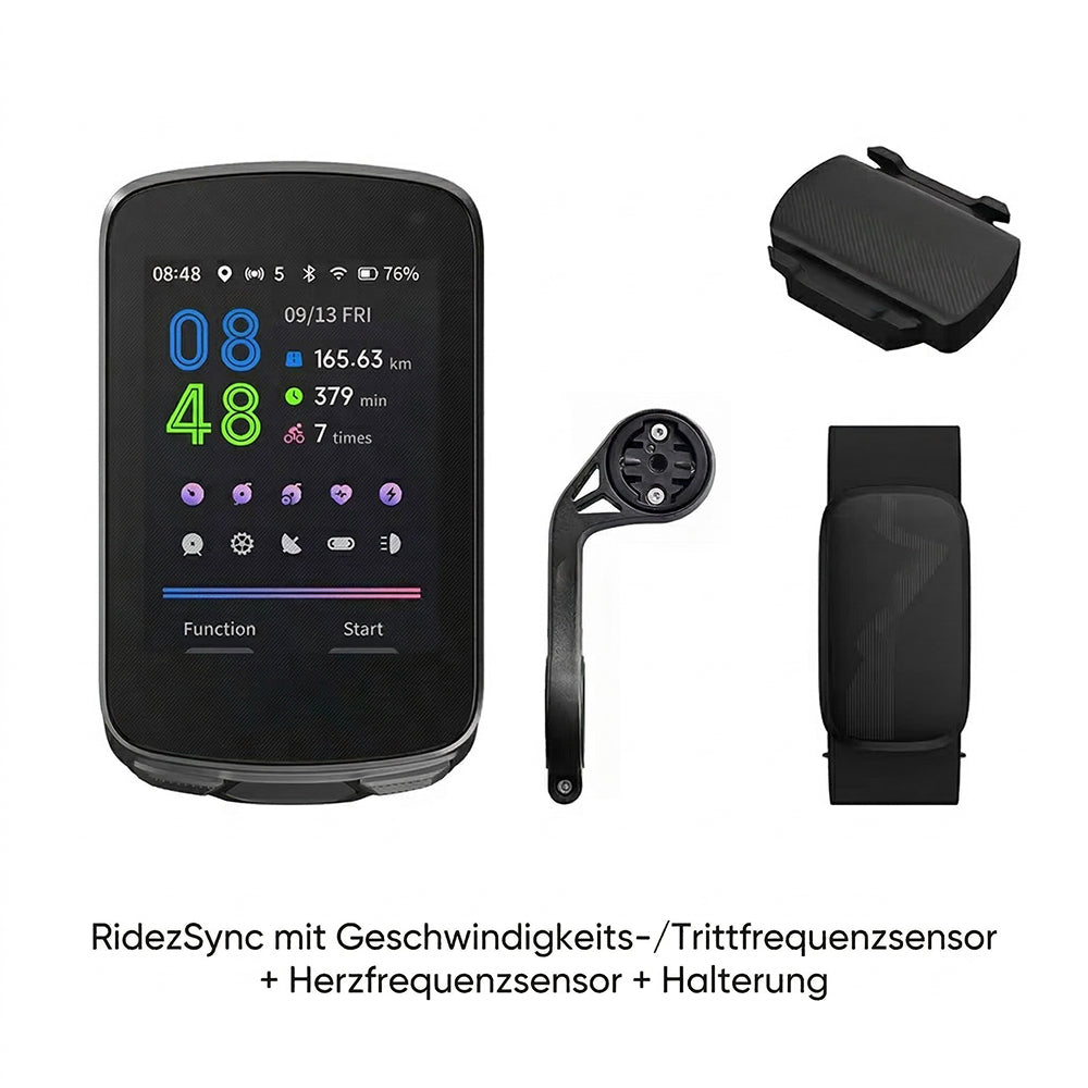 RidezSync Fahrrad Tachometer GPS