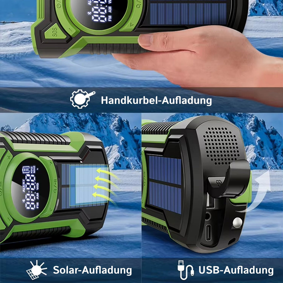 SirexPing Notfallradio Mit Kurbel
