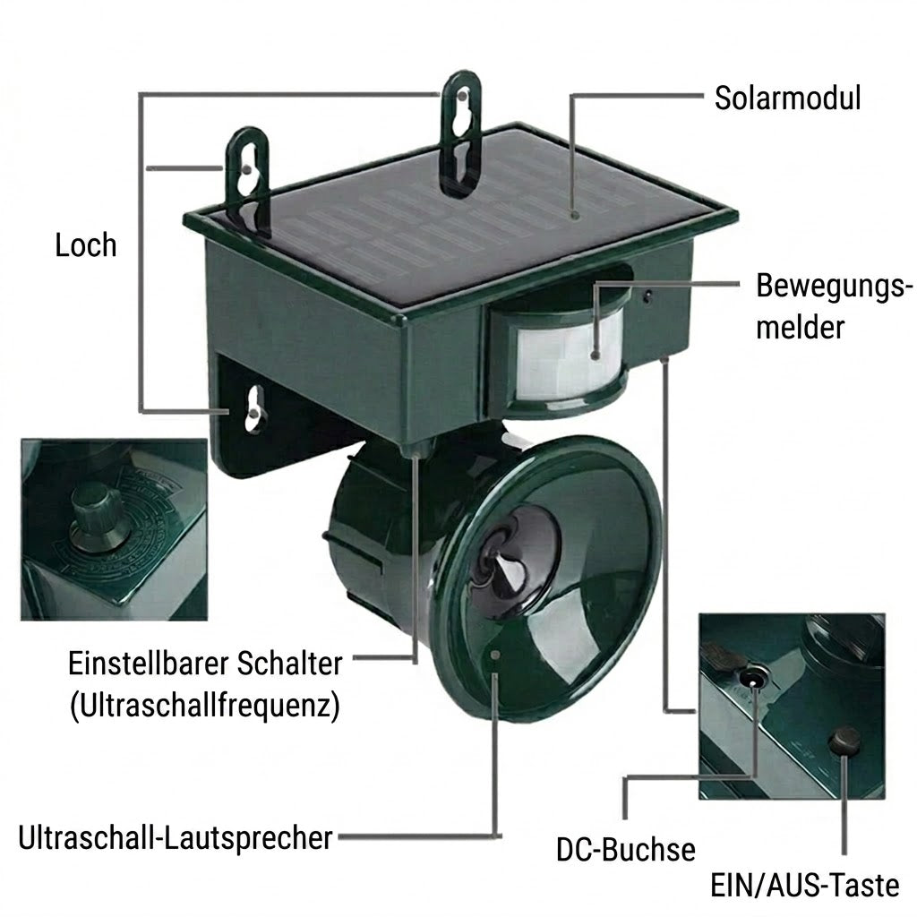 SonicSafy Vogelabwehr Ultraschall