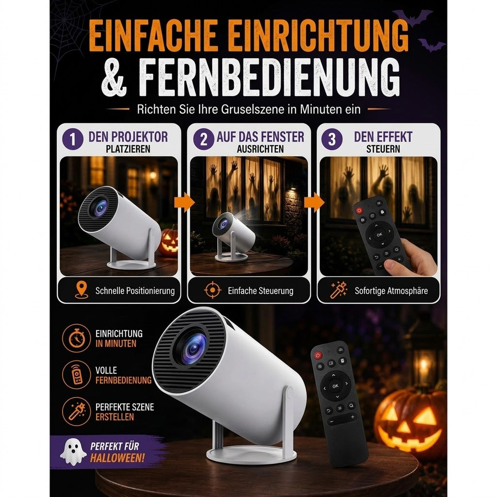 SpookPixy Halloween Projektor Fenster