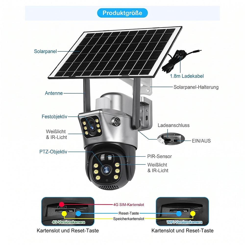 SuniXpert V2 Solar-Kamera für Außen