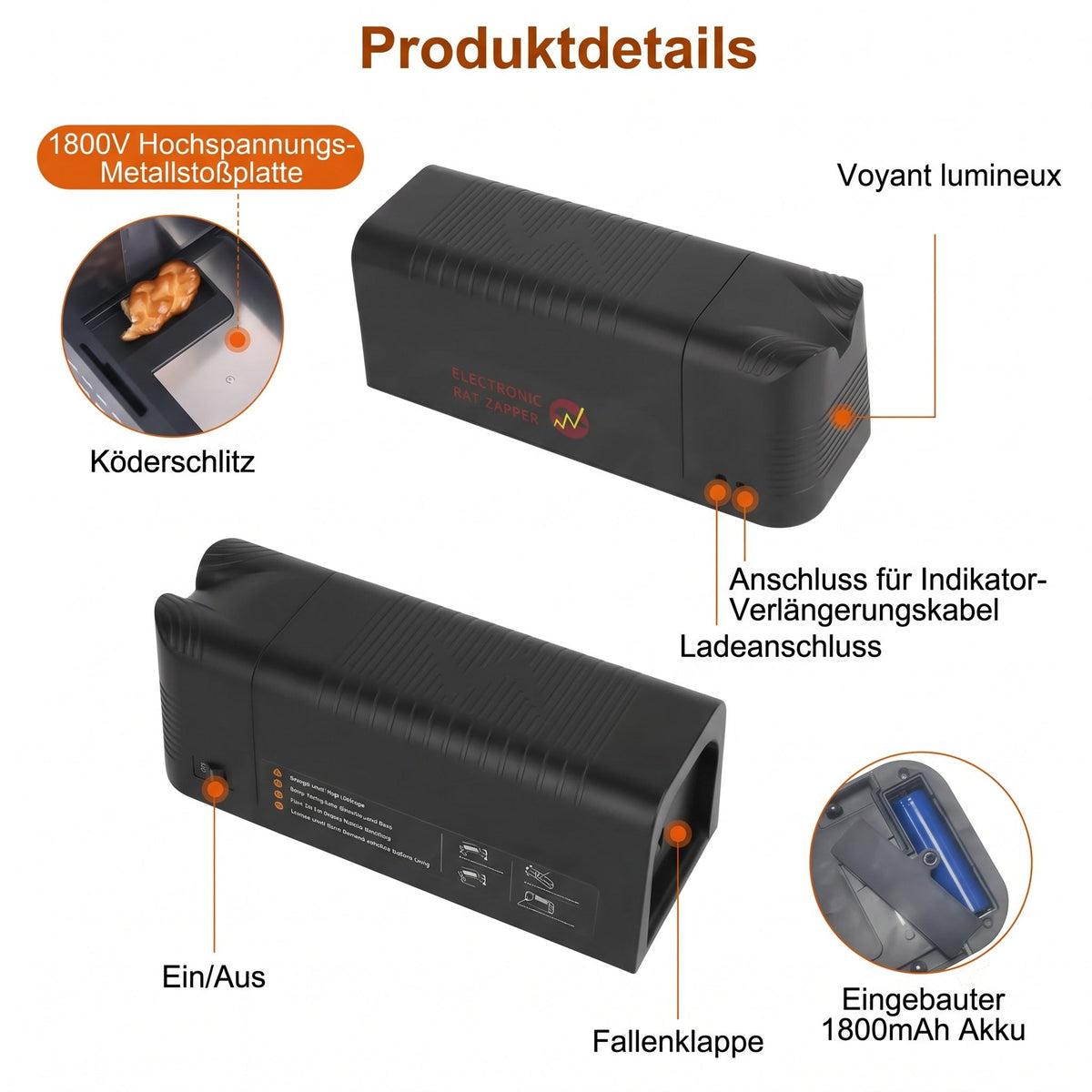 VoltTrapi Elektrische Rattenfalle