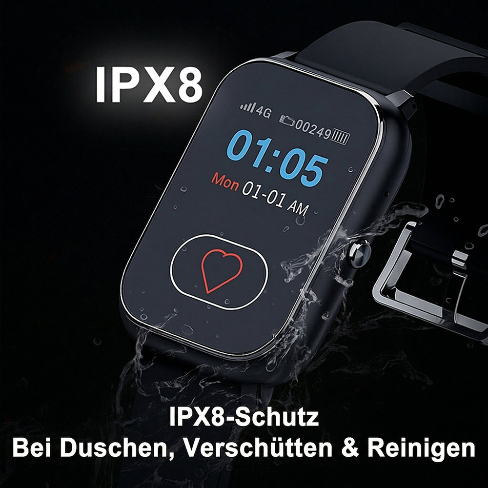 Watliqox V2 Smartwatch mit Sturzerkennung und Notruf